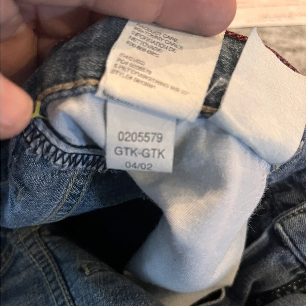 Tommy Hilfiger womens Denim crop Jeans with flag VINTAGE - Picture 7 of 8